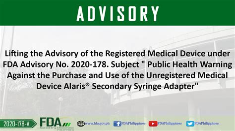 FDA Advisory No. 2020.